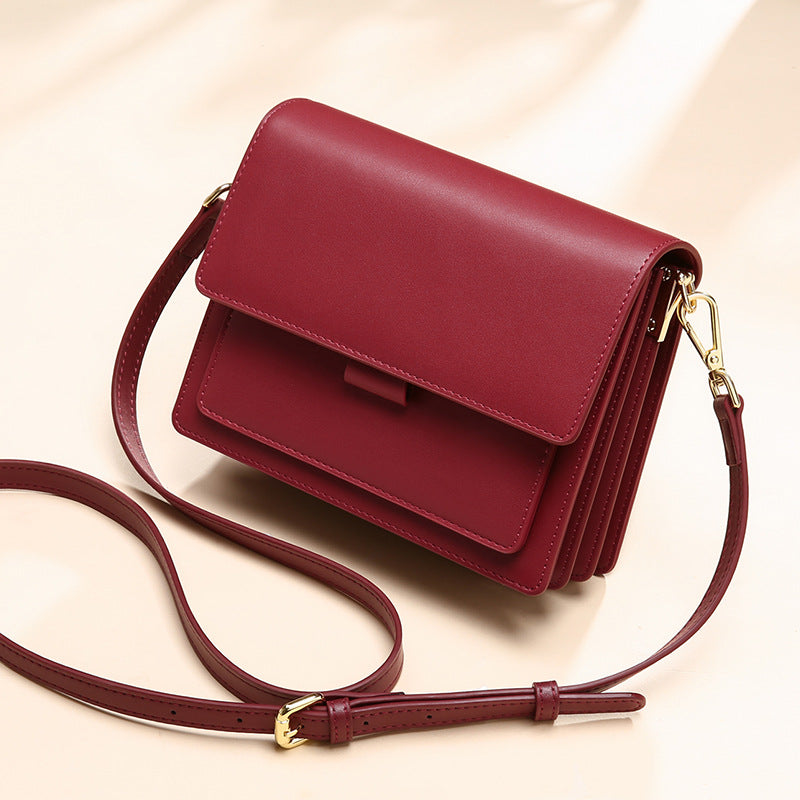 Small Leather Square Crossbody Bag