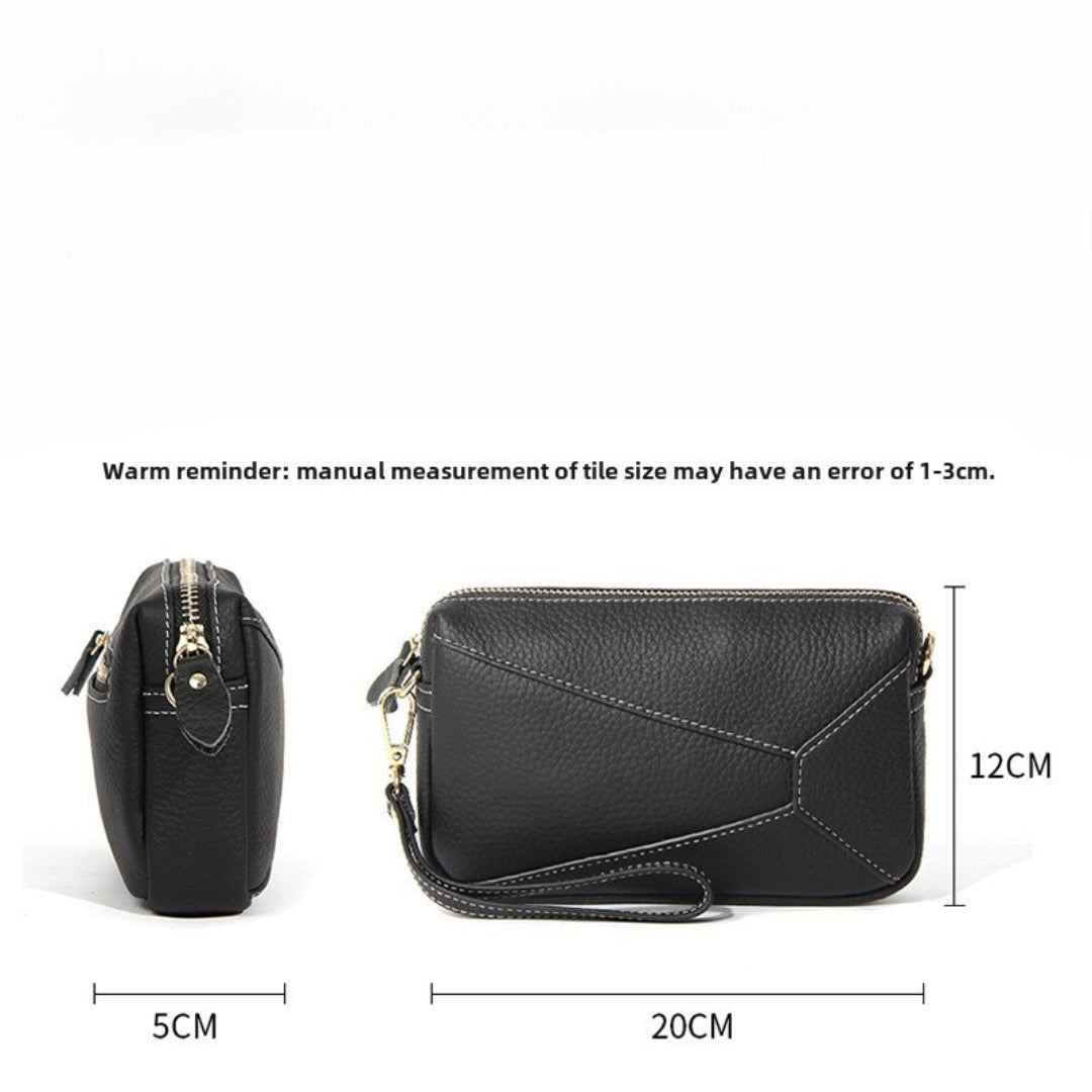 Convertible Leather Crossbody Wristlet Purse