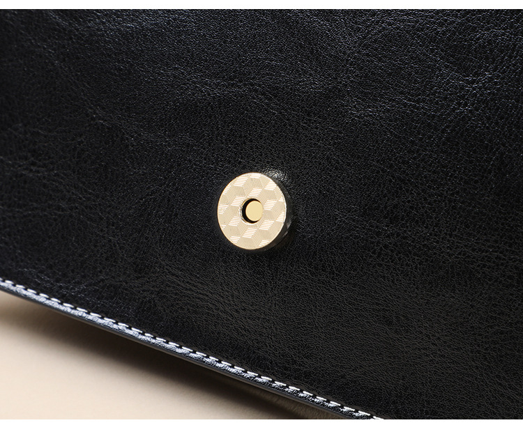Geometric Leather Crossbody Messenger Bag