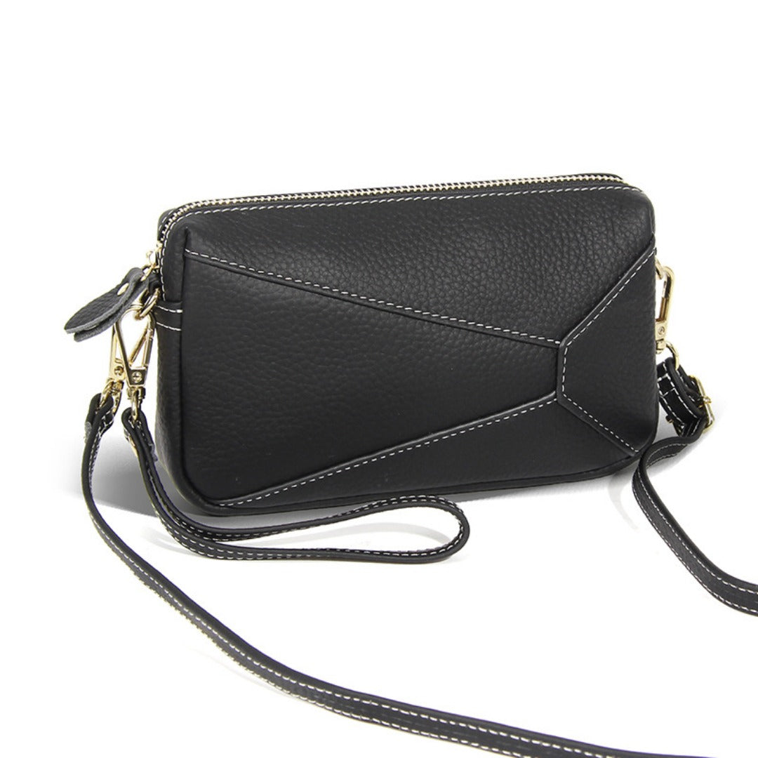 Convertible Leather Crossbody Wristlet Purse