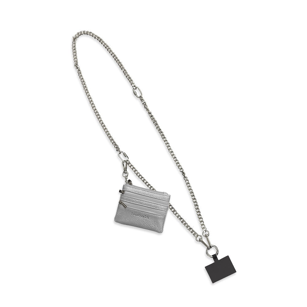 Clip & Go Phone Chain with Zippered Pouch