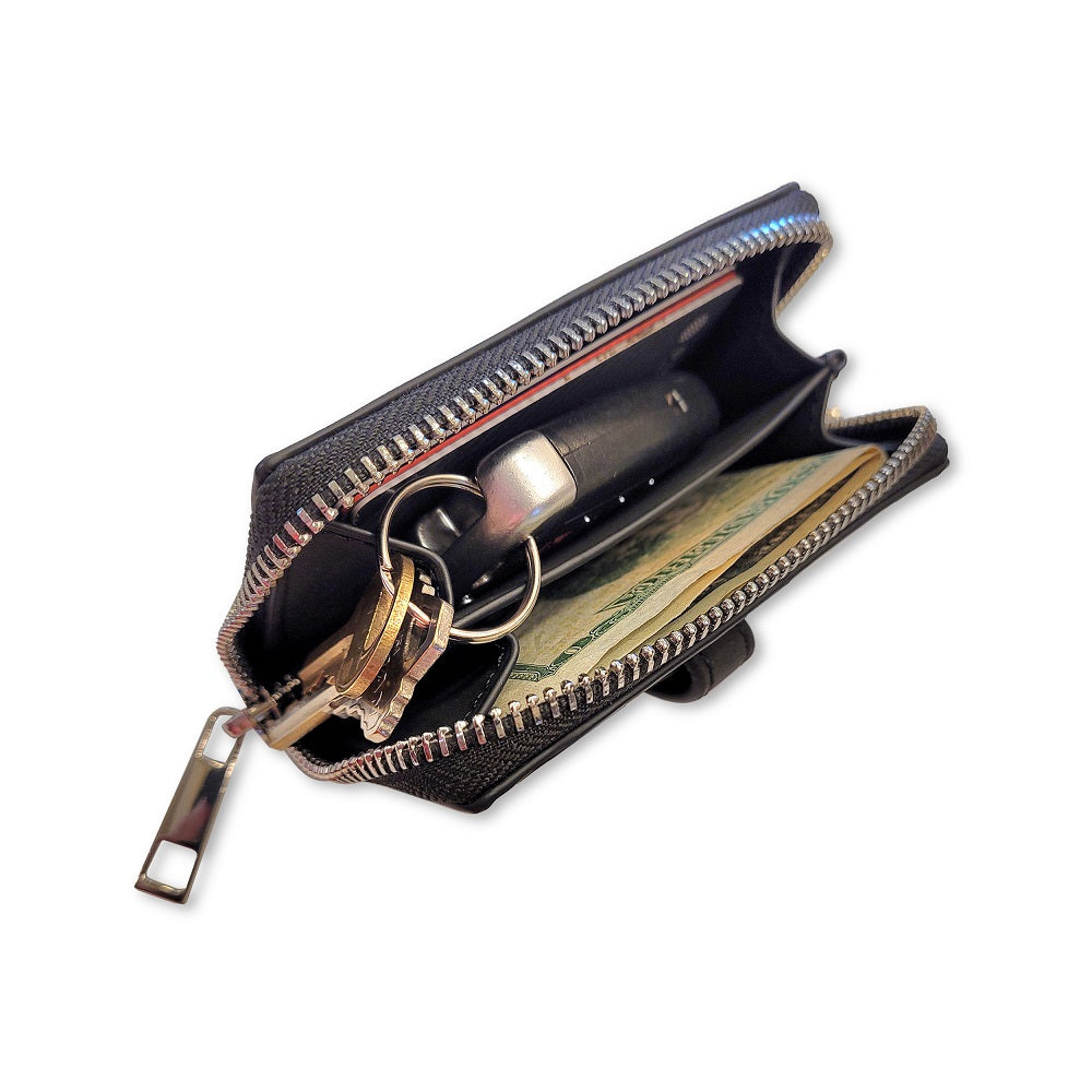 Vegan Leather Crossbody Phone Strap with RFID Pouch