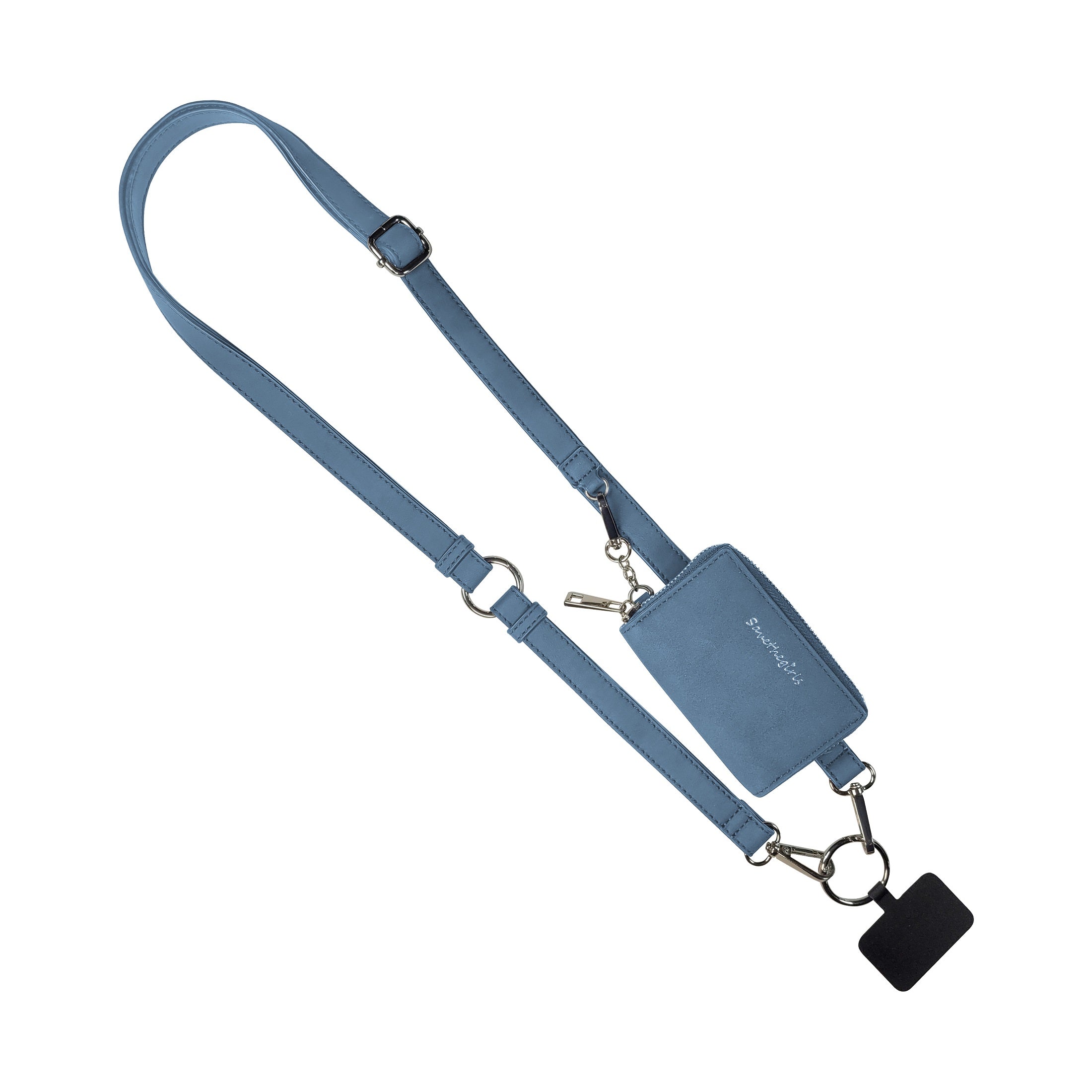 Vegan Leather Crossbody Phone Strap with RFID Pouch