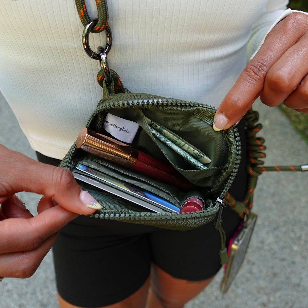 Twin Rope Crossbody Phone Strap with RFID Pouch & Wristlet