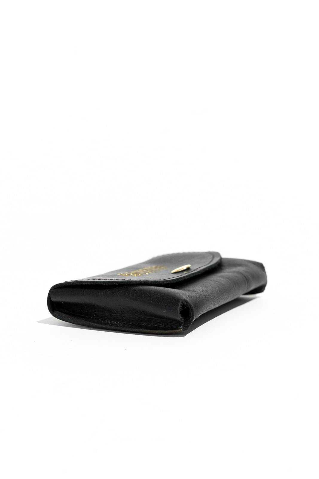 Ida Mini Black Leather Card Holder Wallet