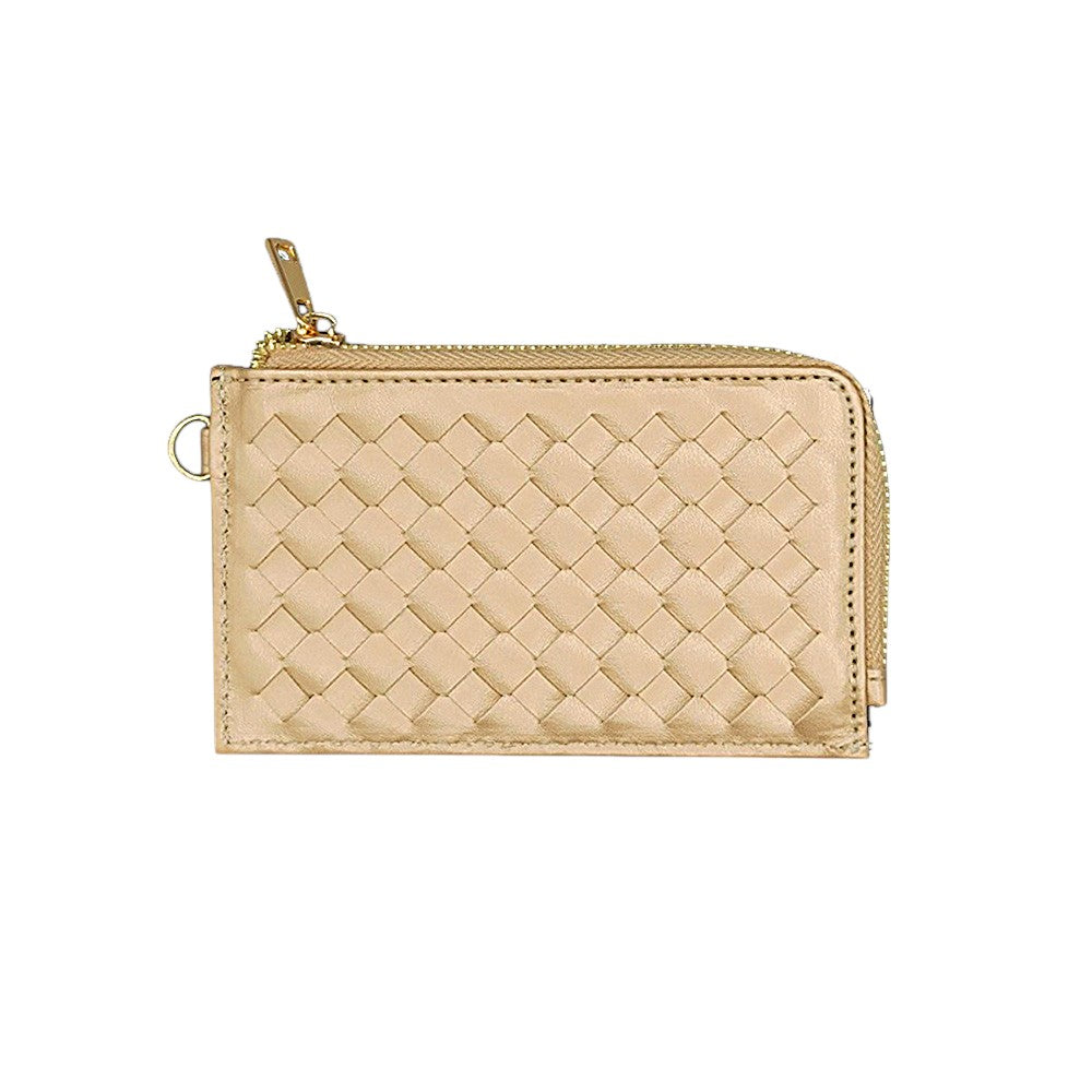 Basket-Weave Card Holder Wristlet