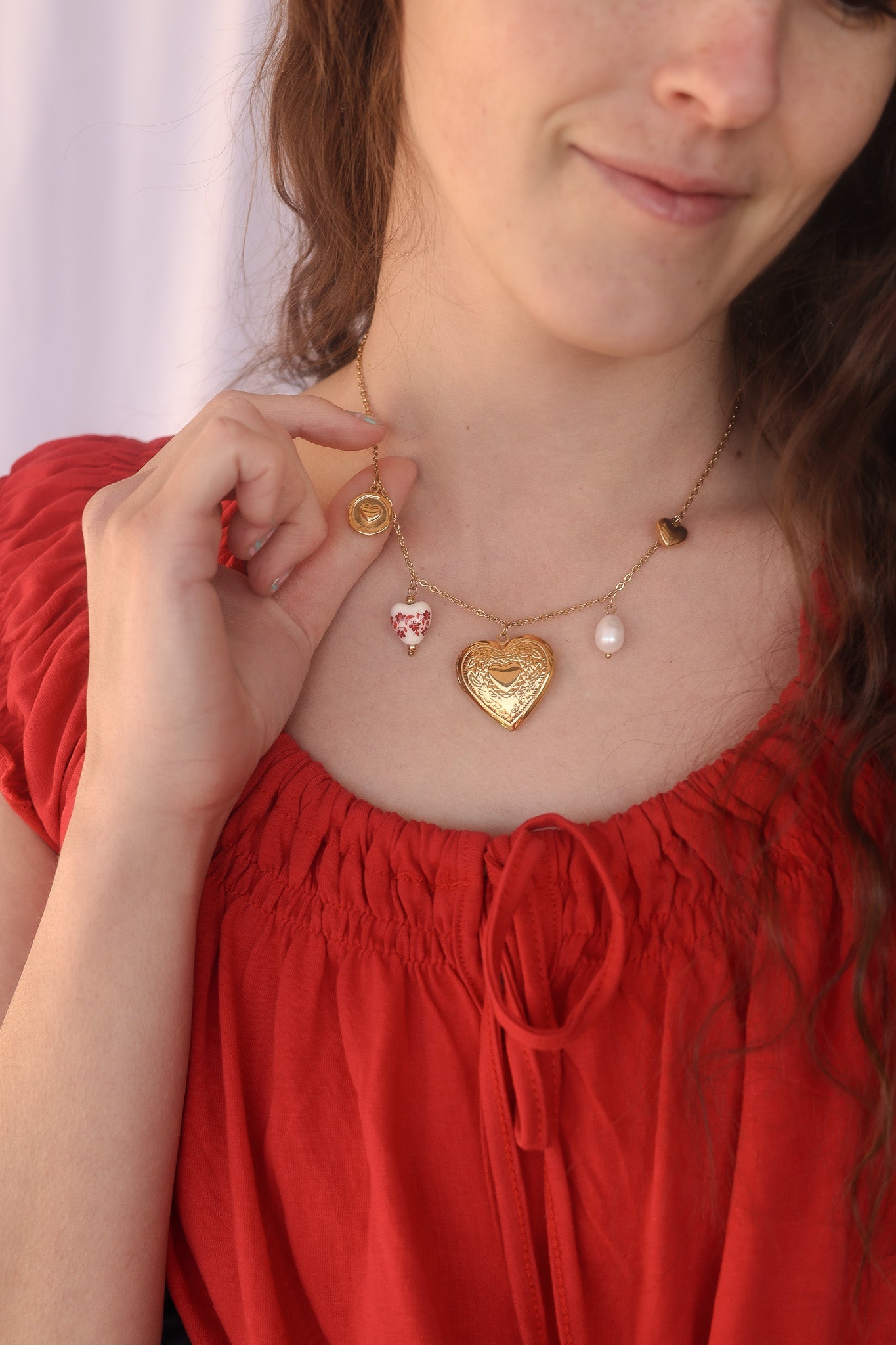 Blair Pearl Charm Necklace