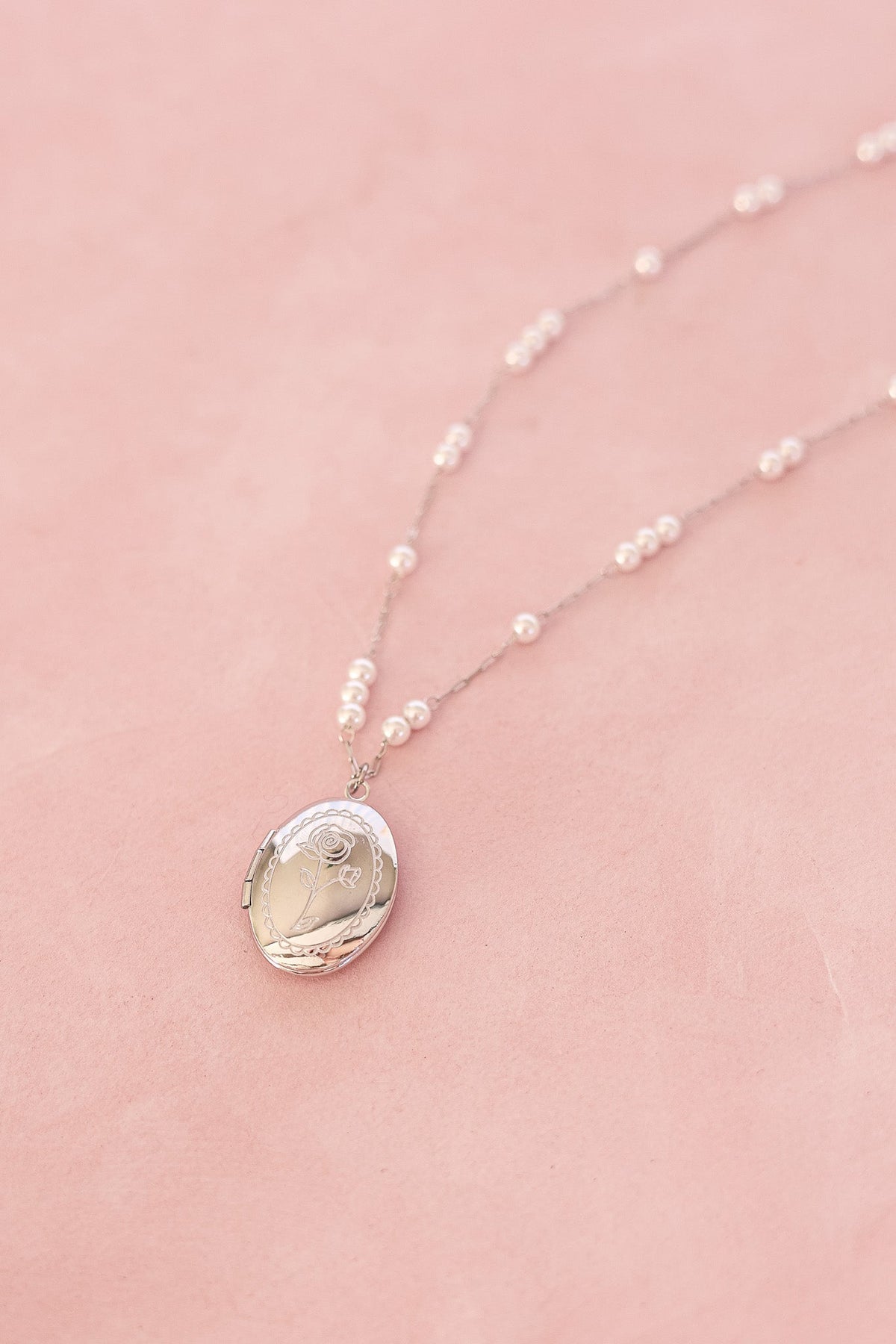 Juliet Pearl Locket Necklace