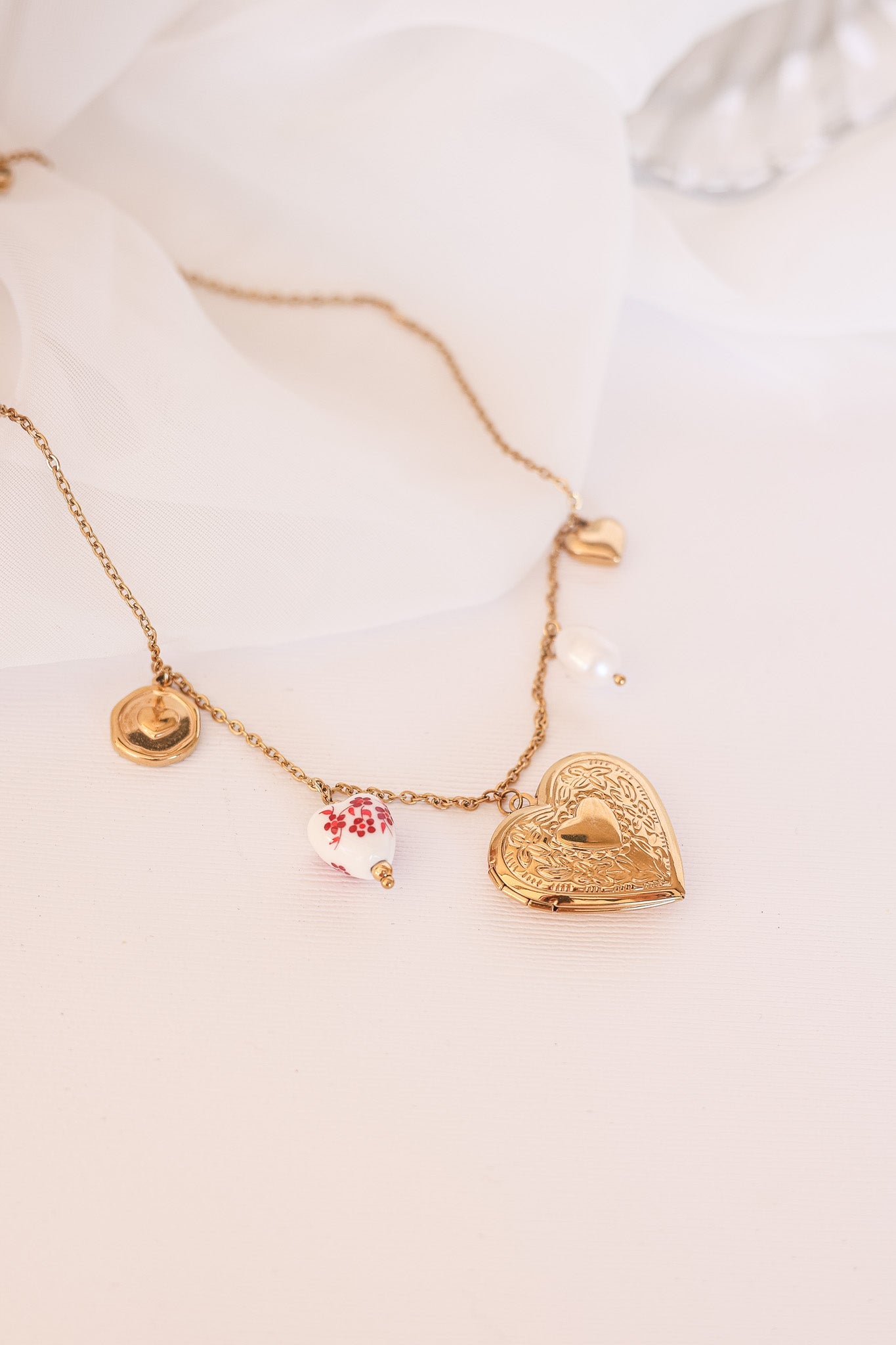Blair Pearl Charm Necklace