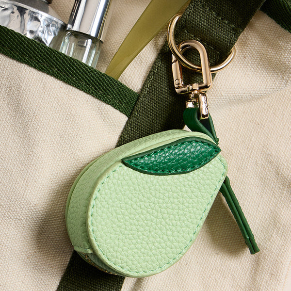Avocado Leather Coin Purse Bag Charm
