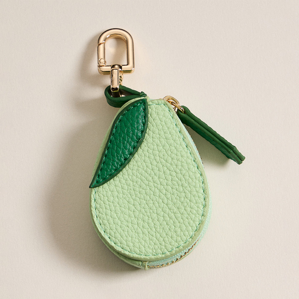 Avocado Leather Coin Purse Bag Charm
