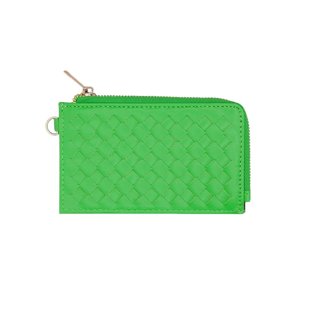 Basket-Weave Card Holder Wristlet