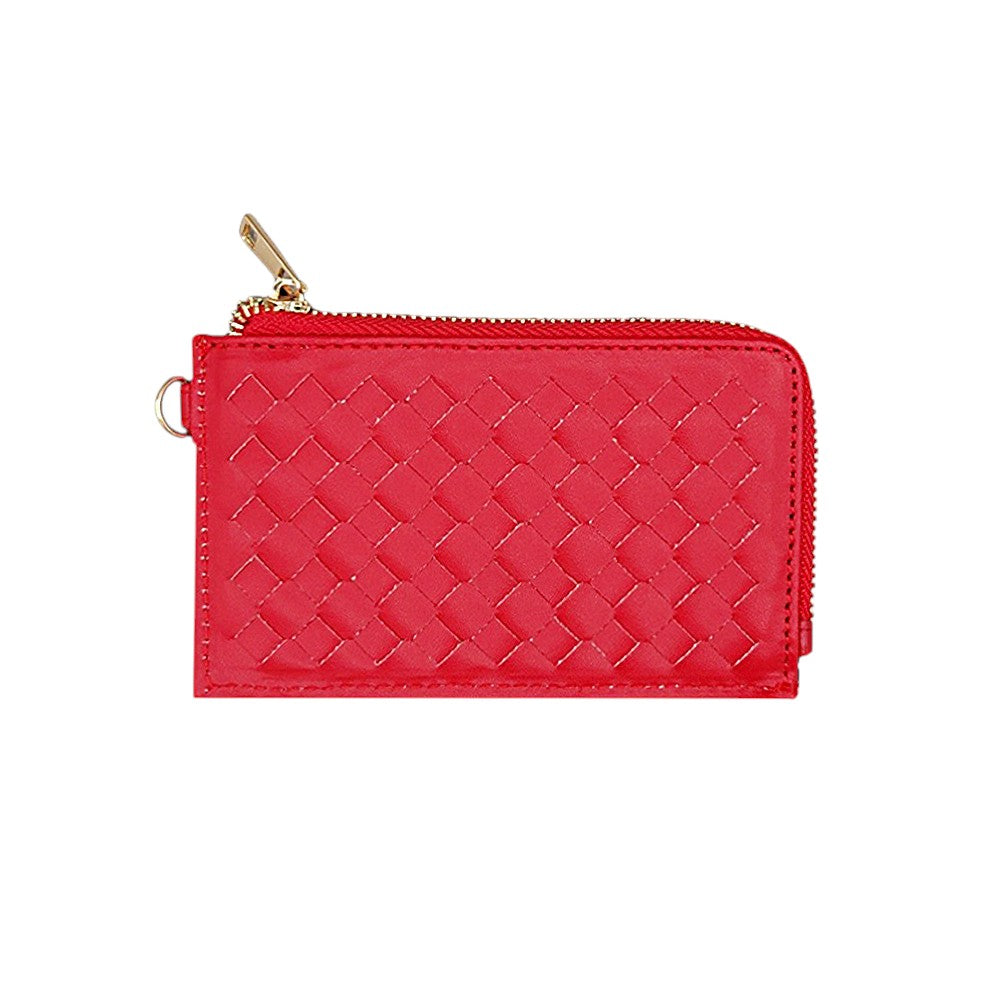 Basket-Weave Card Holder Wristlet