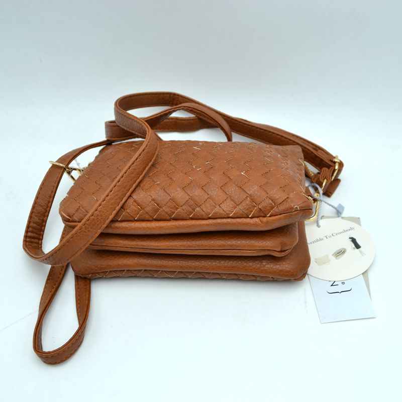 Woven Convertible Crossbody & Wristlet Clutch