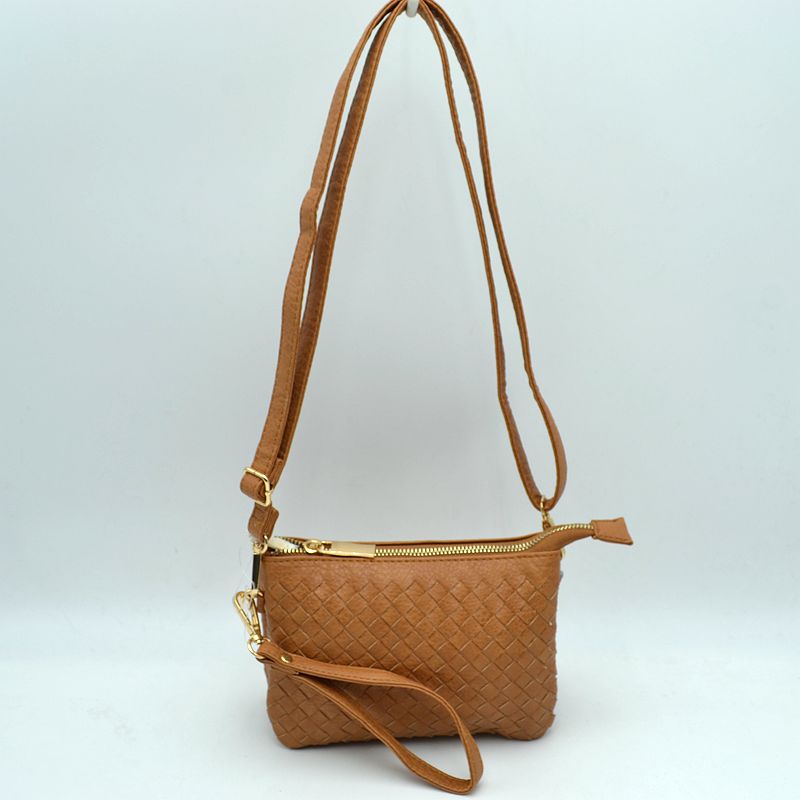 Woven Convertible Crossbody & Wristlet Clutch