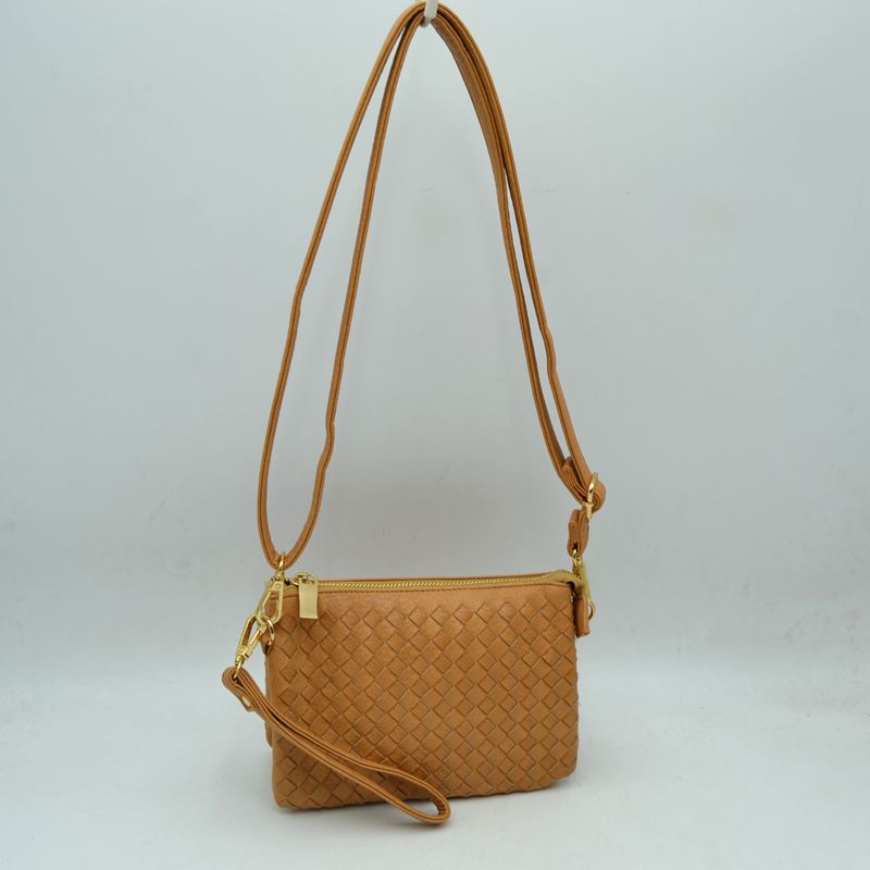 Woven Convertible Crossbody & Wristlet Clutch