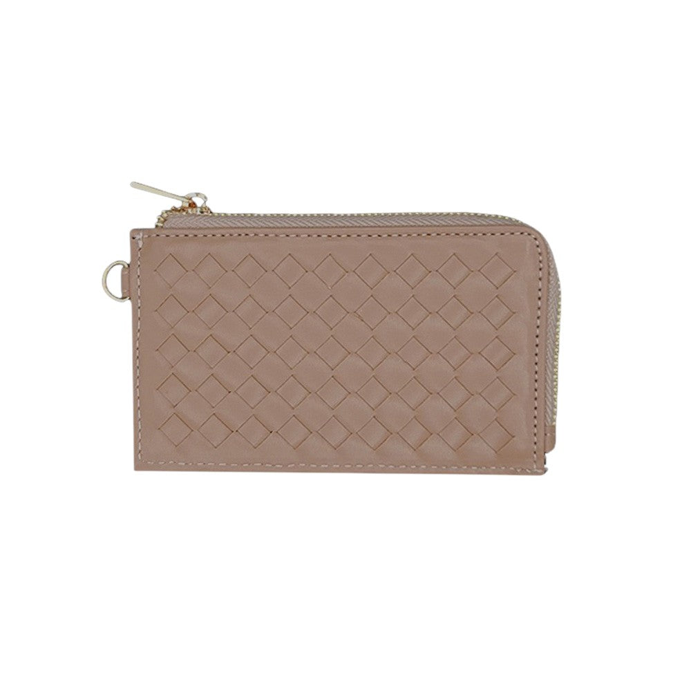 Basket-Weave Card Holder Wristlet