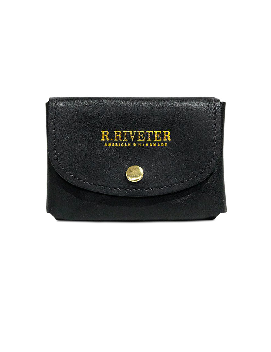 Ida Mini Black Leather Card Holder Wallet