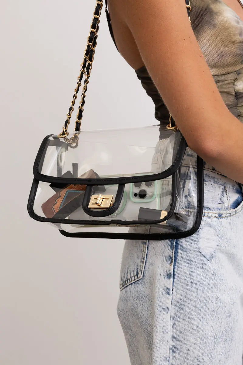 Clear Stadium Flap Bag for Concerts & Events