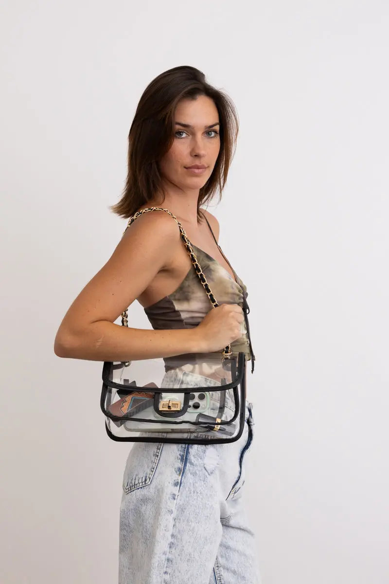 Clear Stadium Flap Bag for Concerts & Events