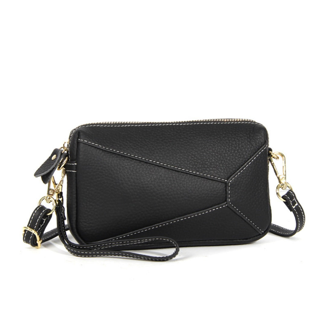 Convertible Leather Crossbody Wristlet Purse