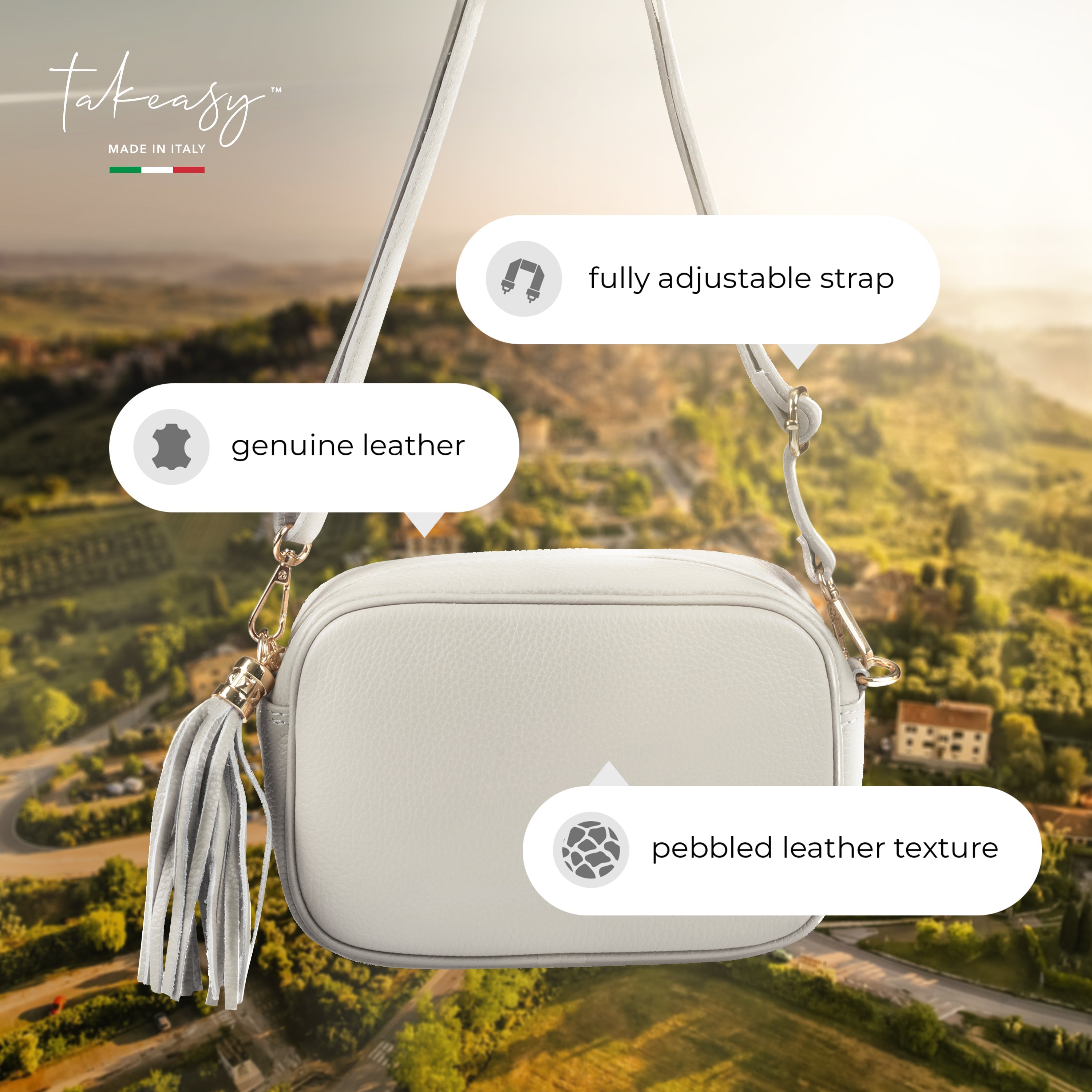 Parma Italian Leather Crossbody Bag