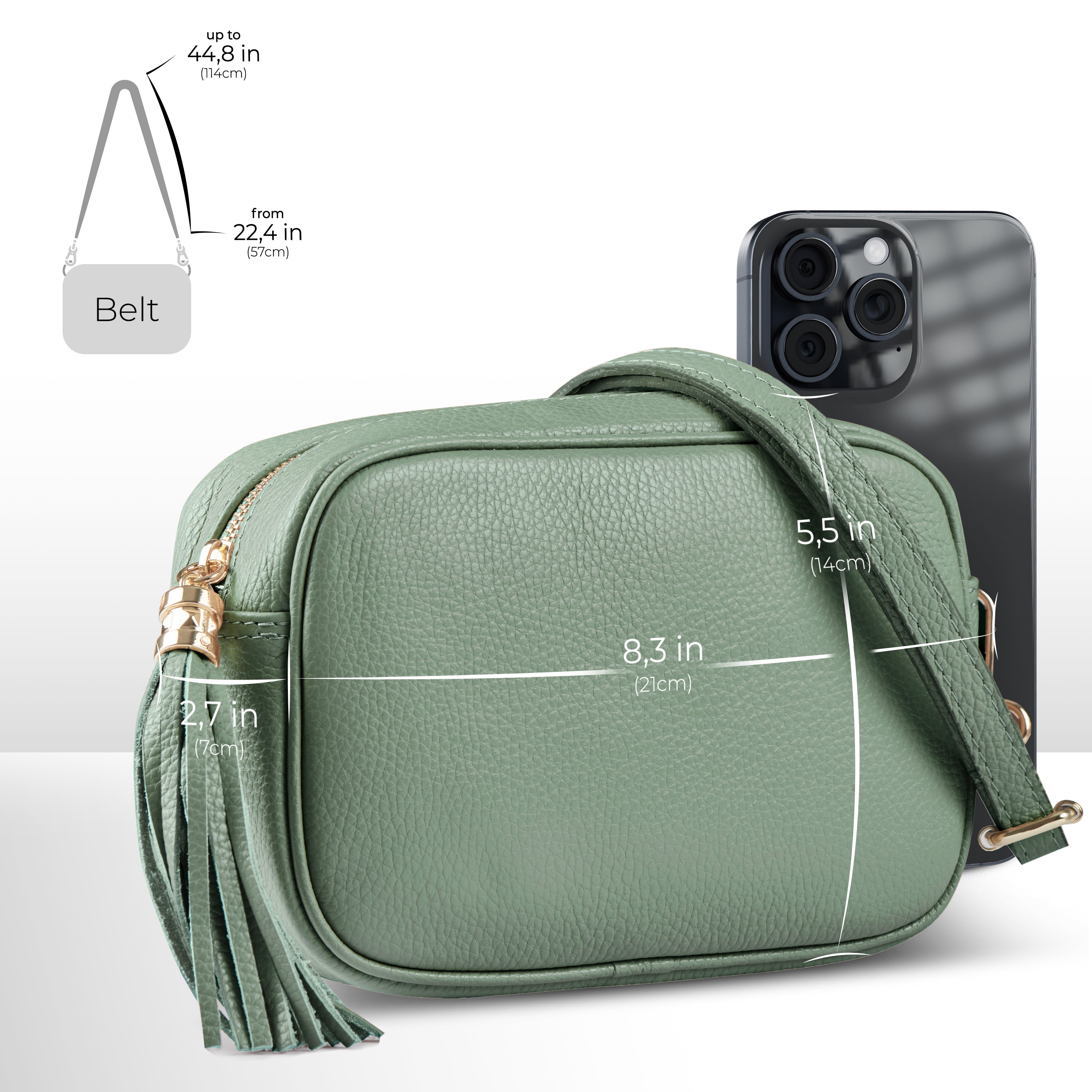 Parma Italian Leather Crossbody Bag