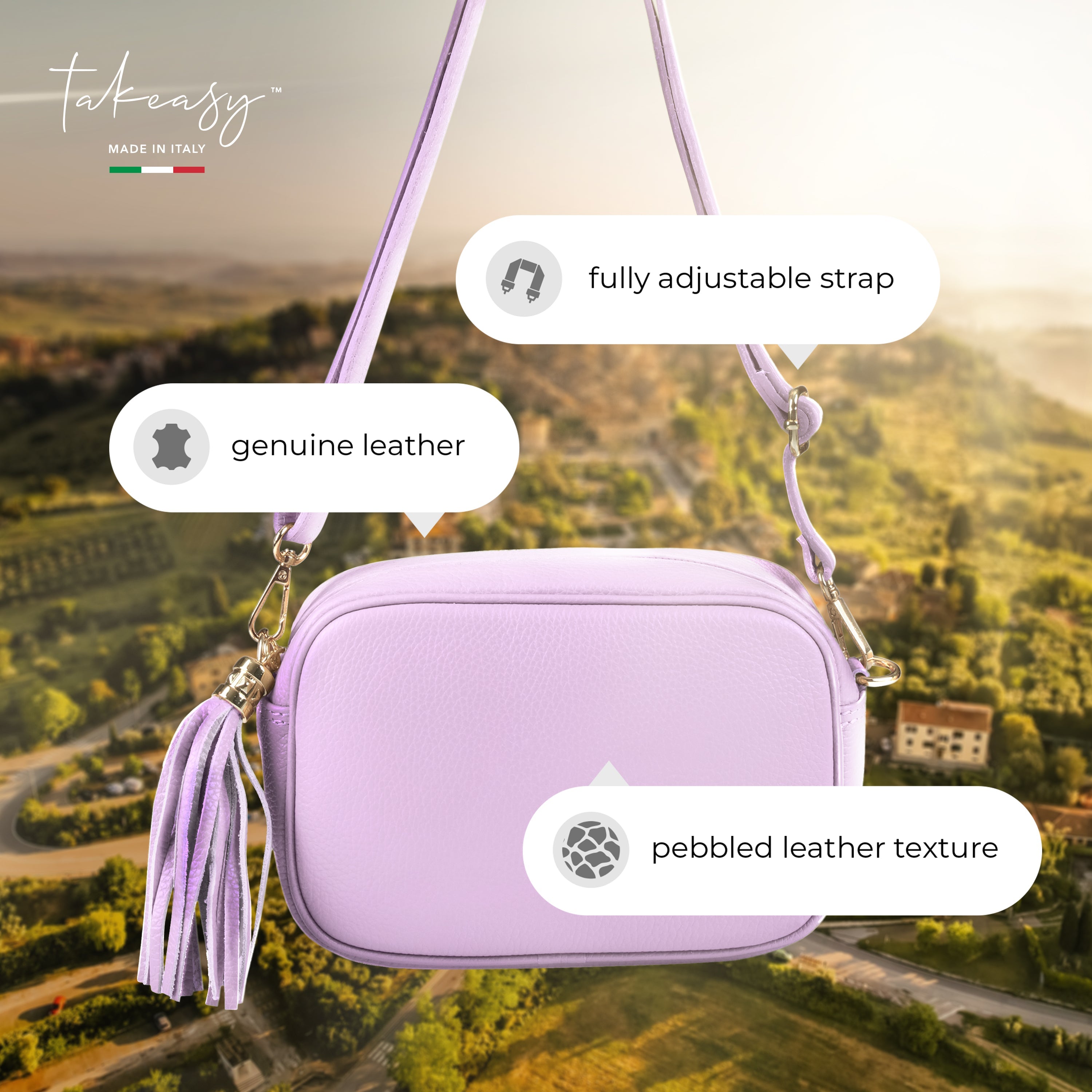 Parma Italian Leather Crossbody Bag