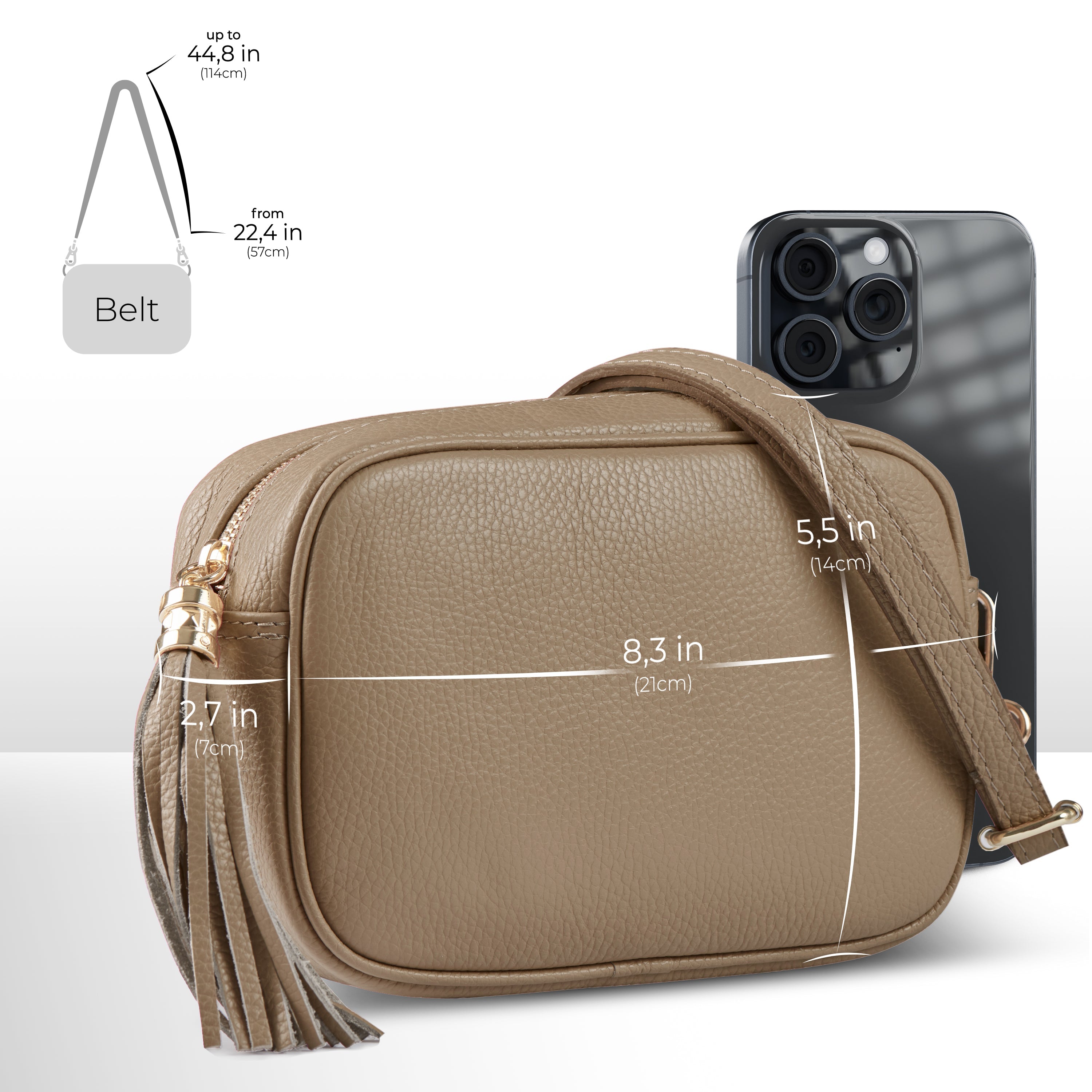 Parma Italian Leather Crossbody Bag