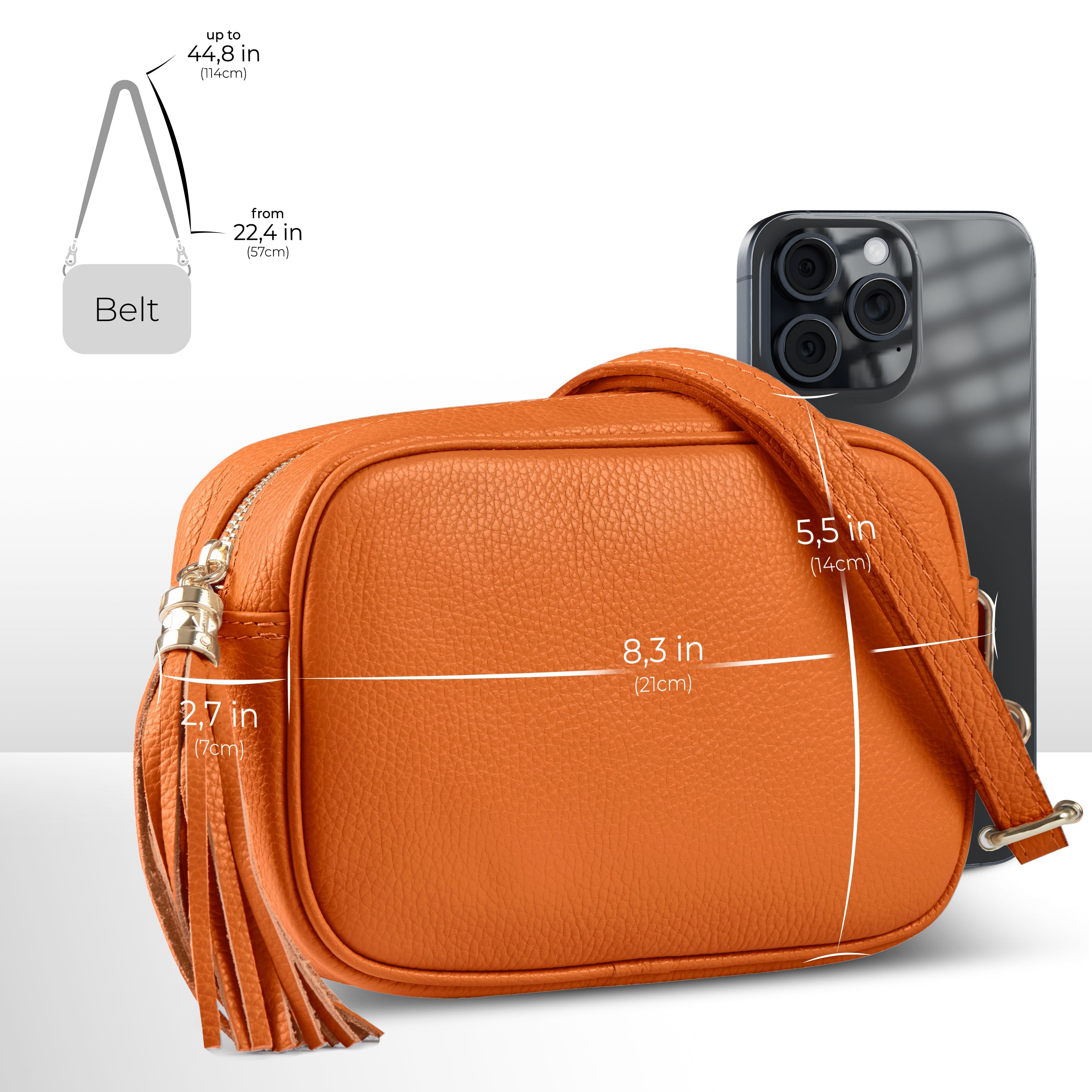 Parma Italian Leather Crossbody Bag