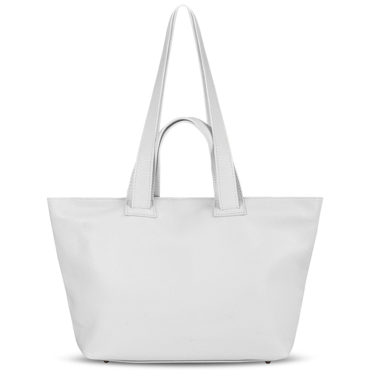 Torino Italian Leather Tote with Zip Top