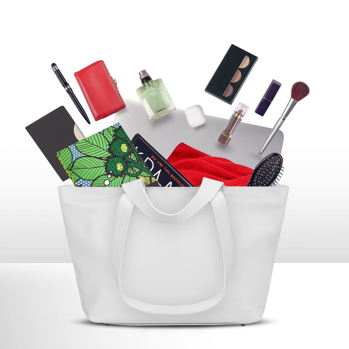 Torino Italian Leather Tote with Zip Top