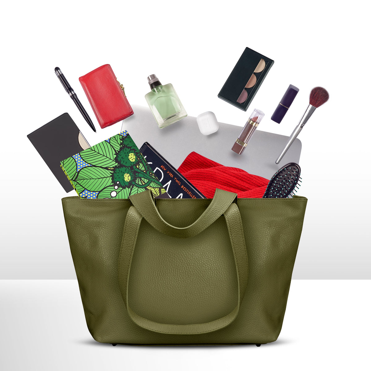 Torino Italian Leather Tote with Zip Top
