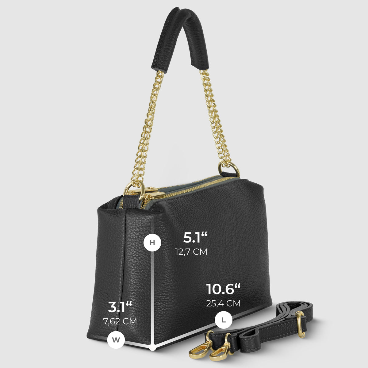Milano Italian Leather Crossbody Bag