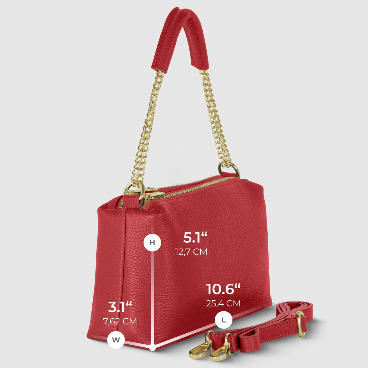 Milano Italian Leather Crossbody Bag