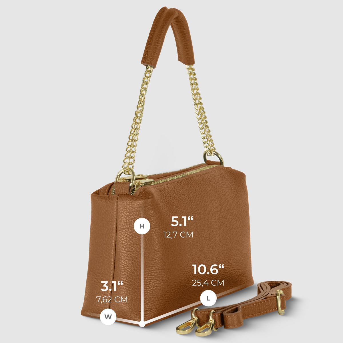 Milano Italian Leather Crossbody Bag