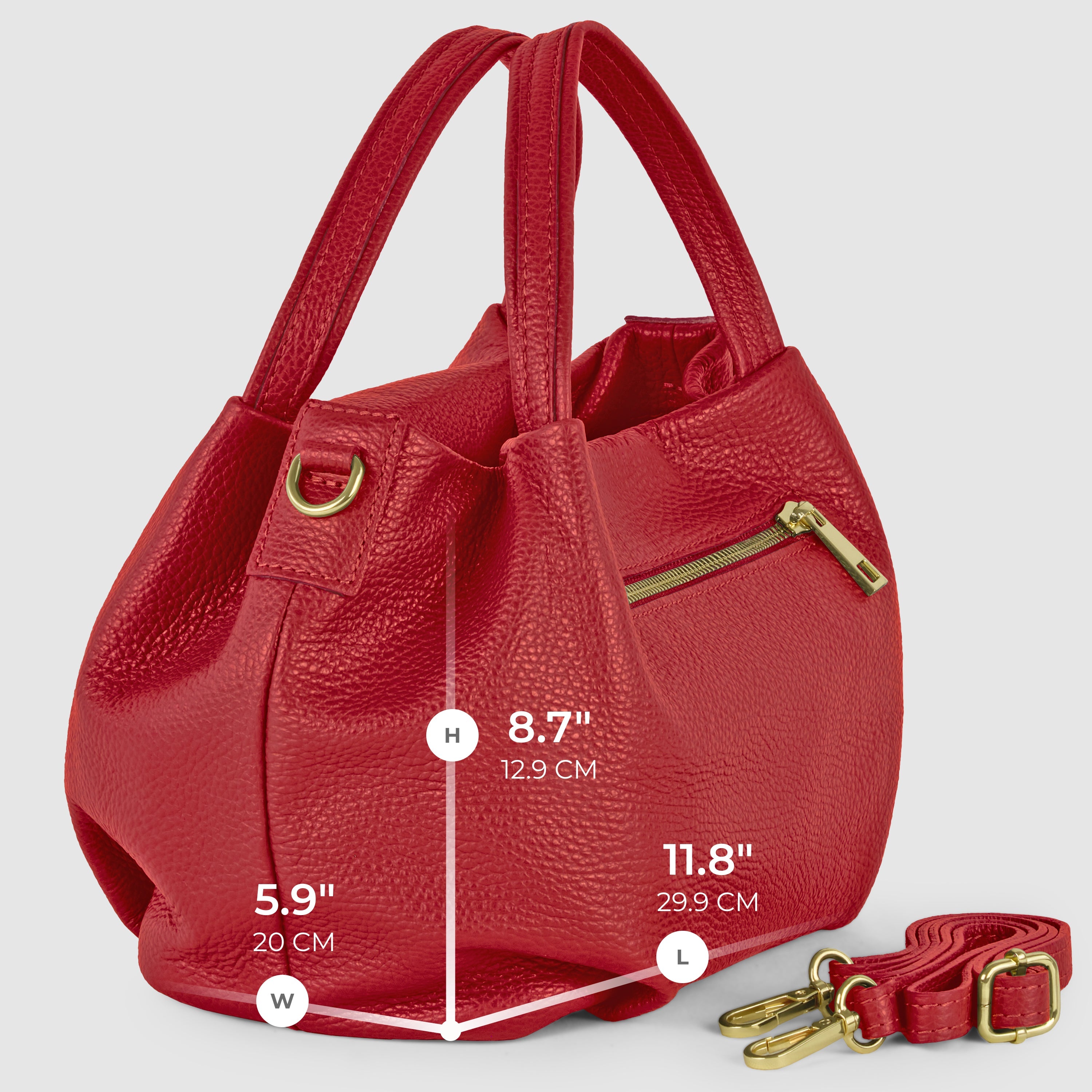 Lucca Italian Leather Top-Handle Bag