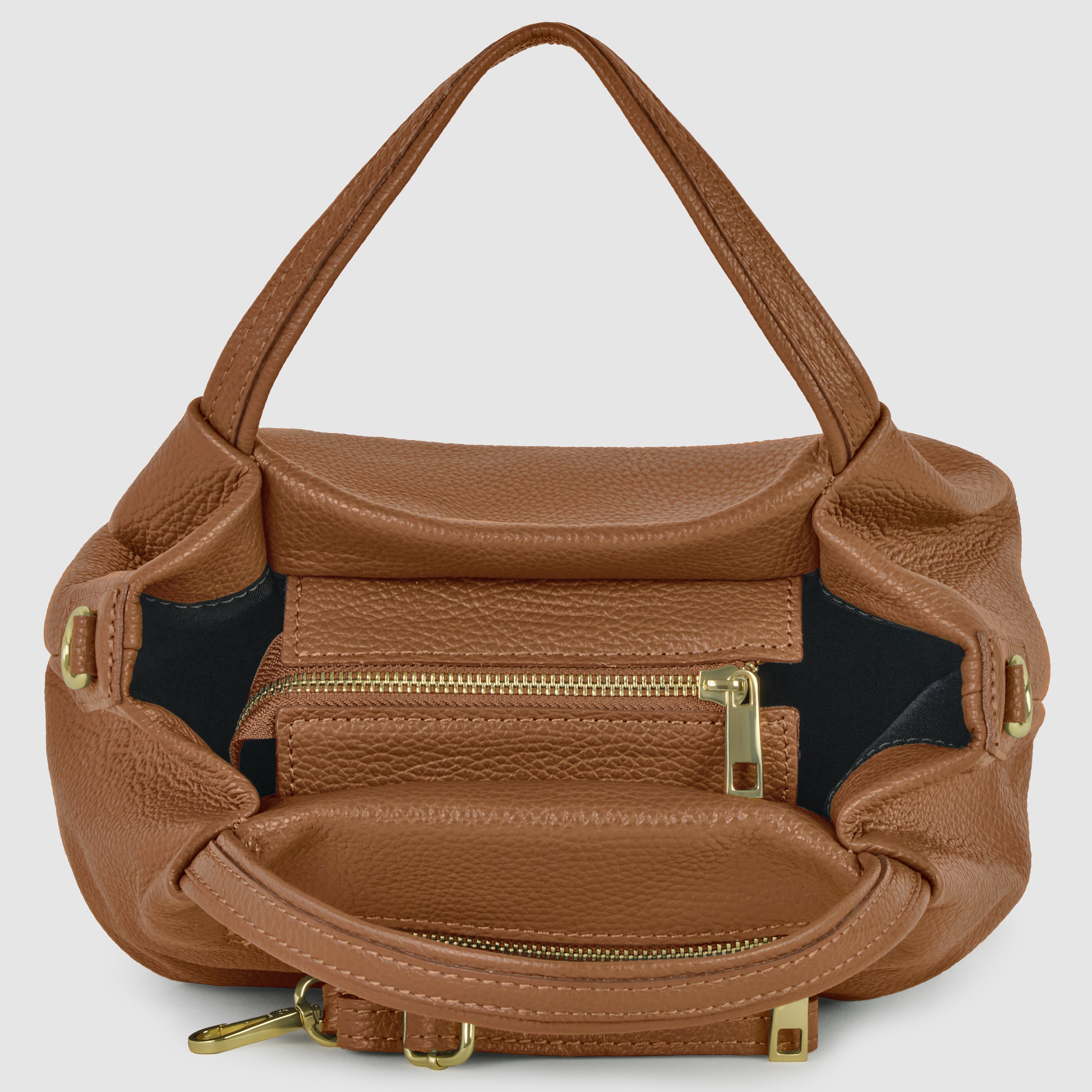 Lucca Italian Leather Top-Handle Bag