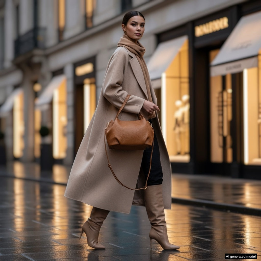 Lucca Italian Leather Top-Handle Bag