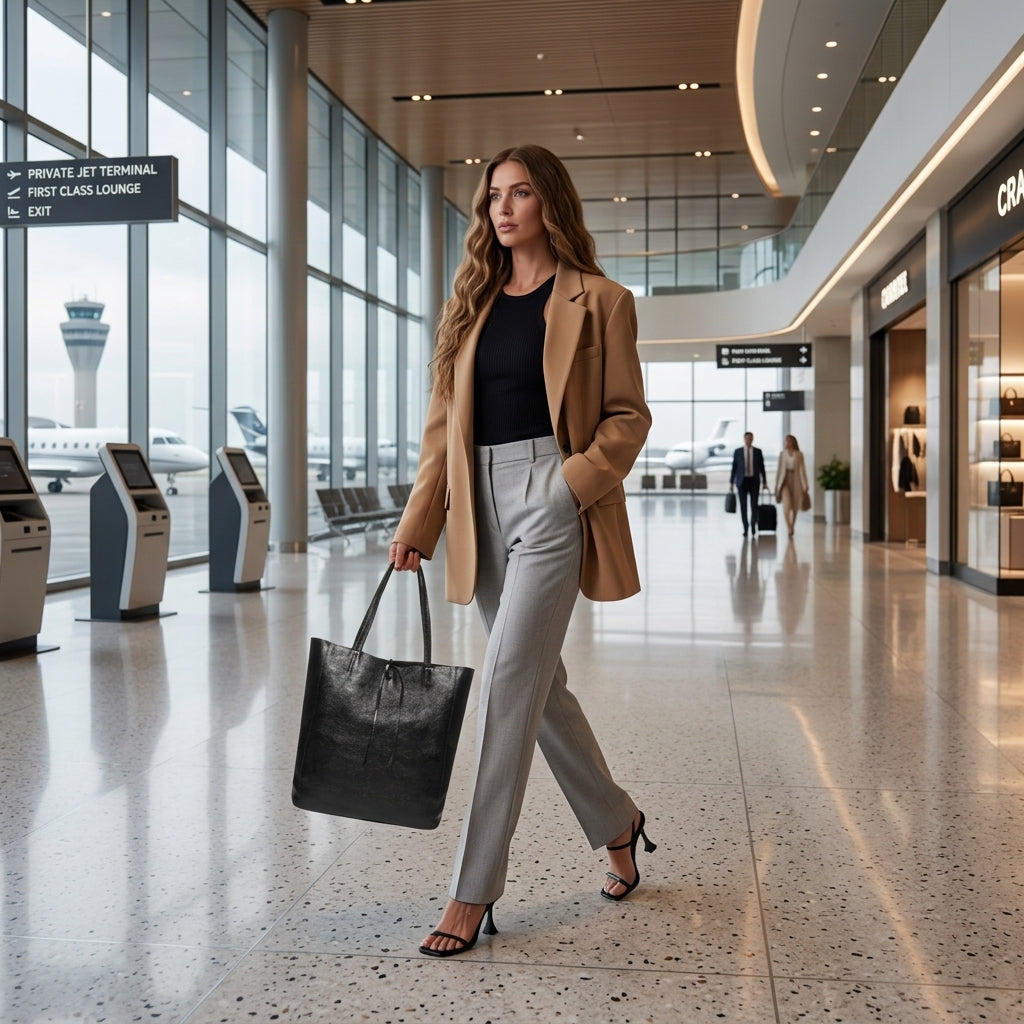 Pisa Italian Metallic Suede Tote Bag