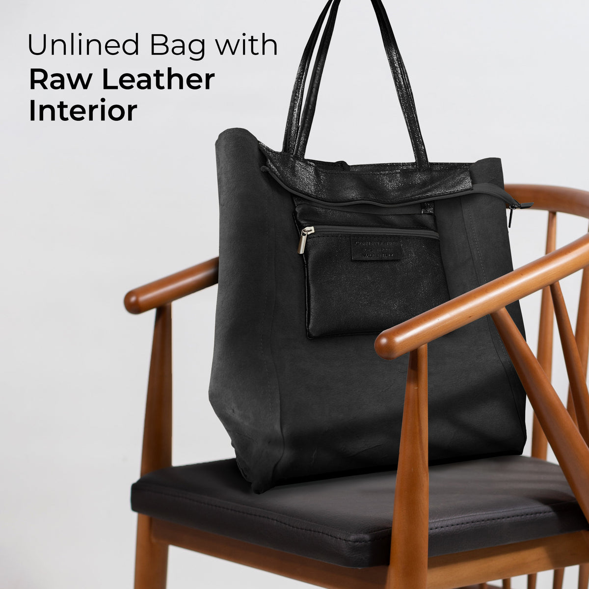 Pisa Italian Metallic Suede Tote Bag