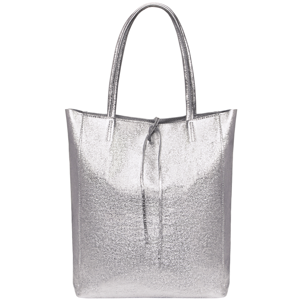 Pisa Italian Metallic Suede Tote Bag