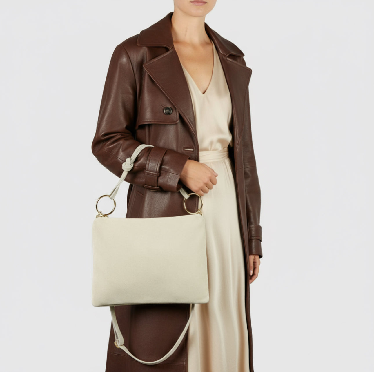 Modena Italian Suede Shoulder Bag