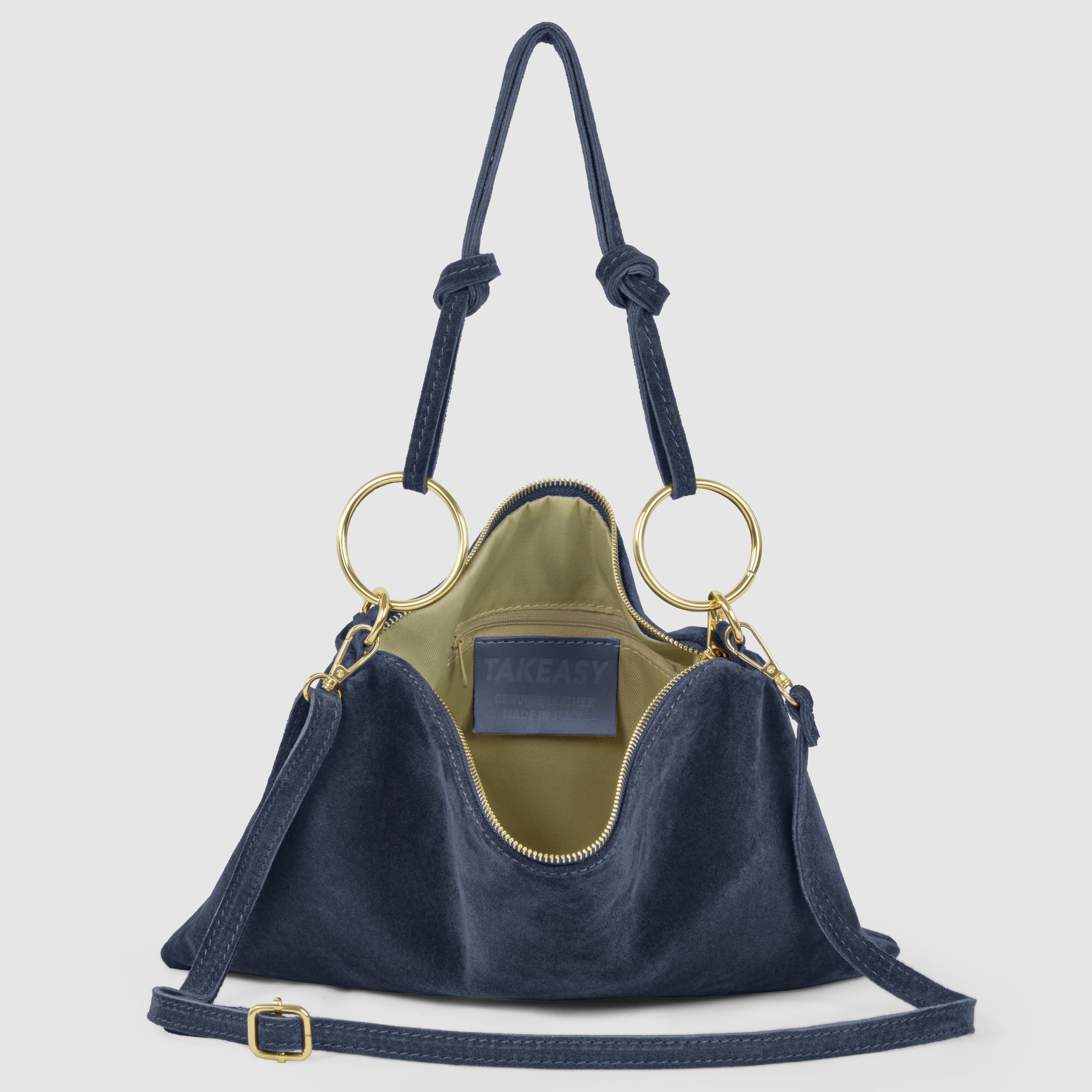 Modena Italian Suede Shoulder Bag