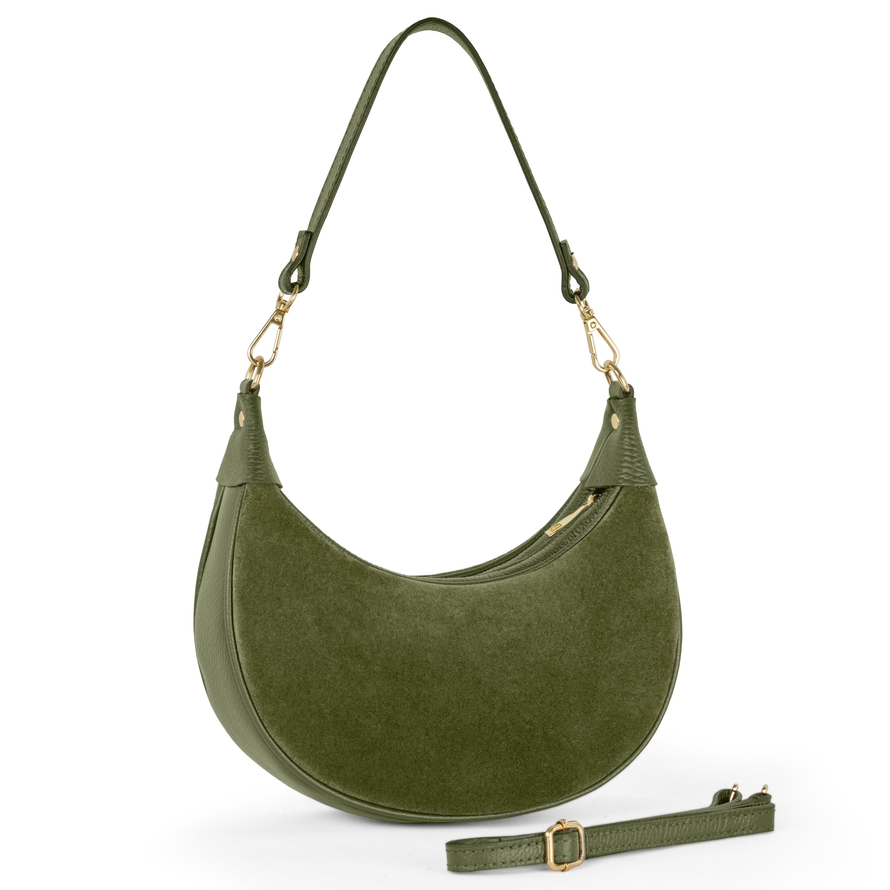 Arezzo Italian Suede & Leather Shoulder Bag