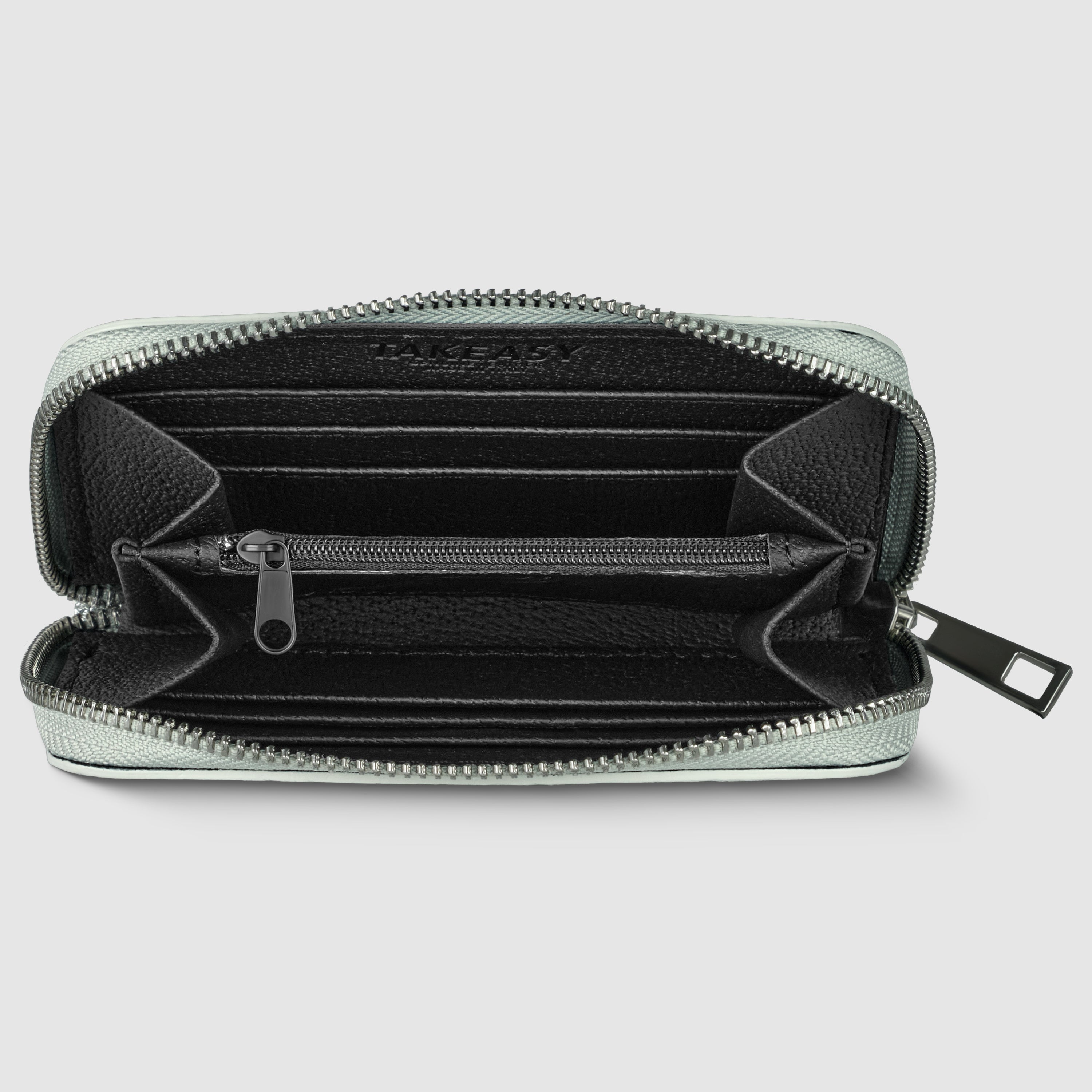 Pesaro Italian Metallic Suede Zip Wallet