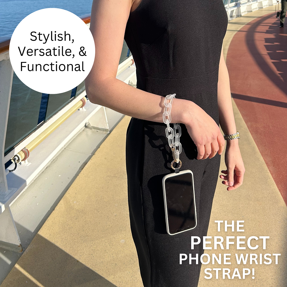 Ice Chain Crossbody Phone Strap with Zippered Pouch
