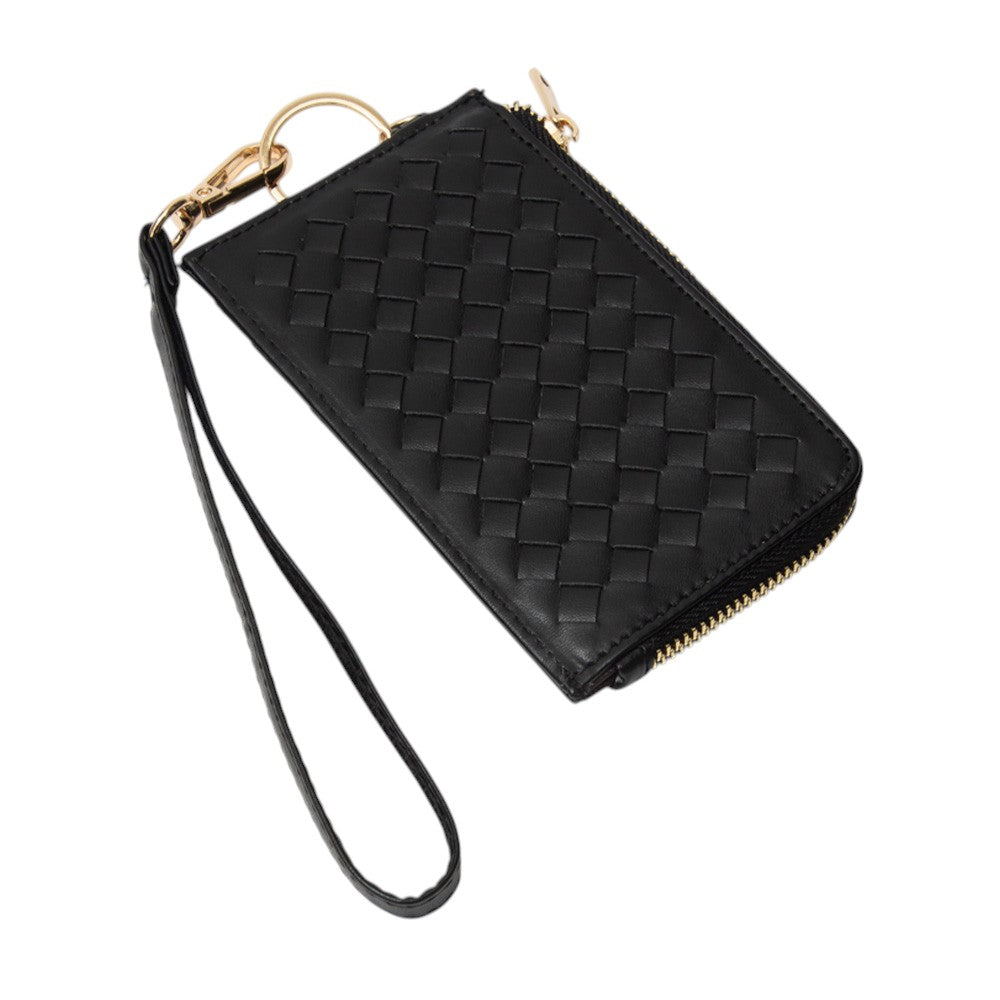 Basket-Weave Card Holder Wristlet
