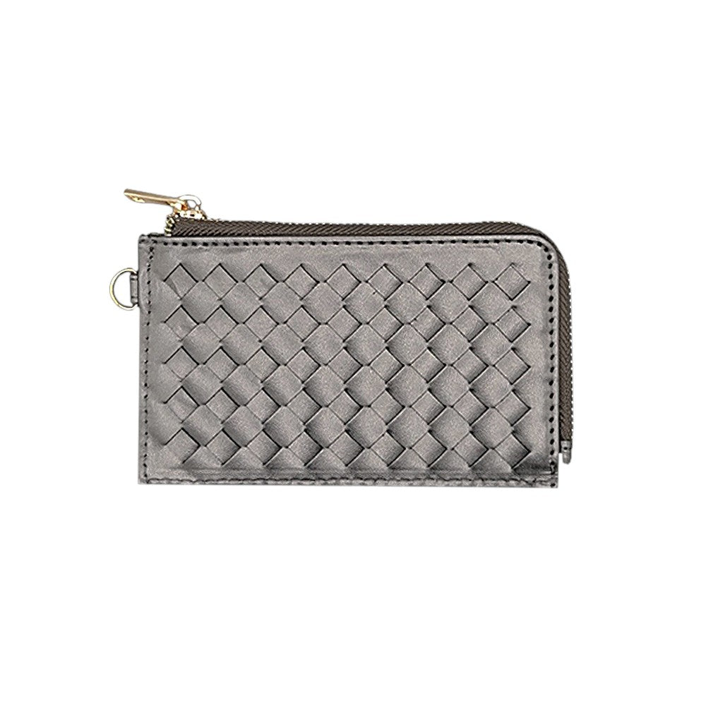 Basket-Weave Card Holder Wristlet