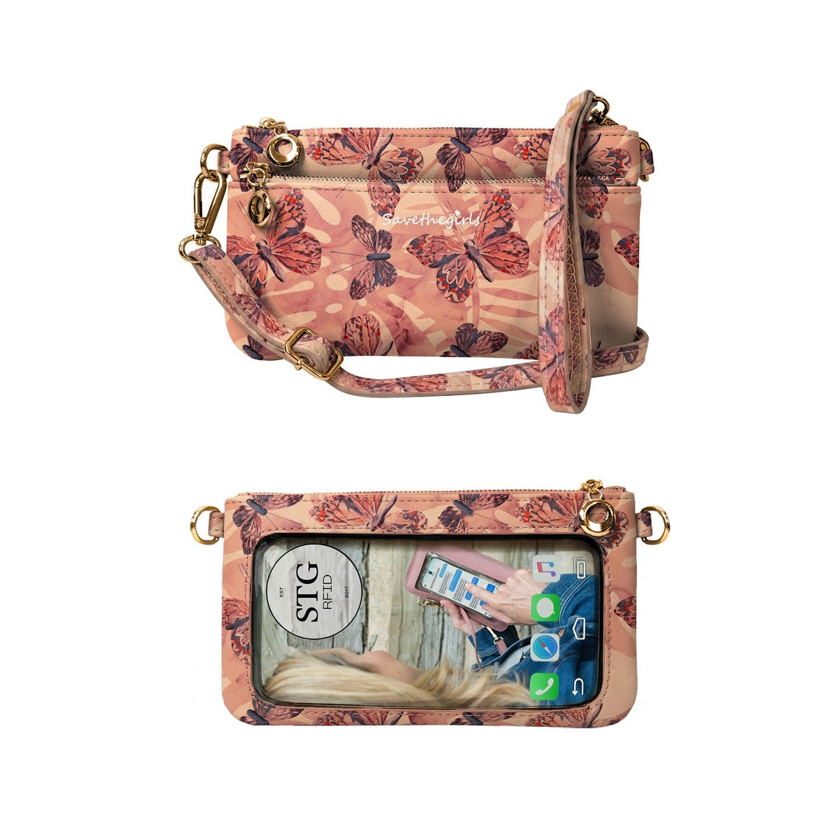 Bella RFID Touchscreen Crossbody Phone Purse